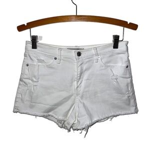 Abercrombie & Fitch White Denim Shorts D17